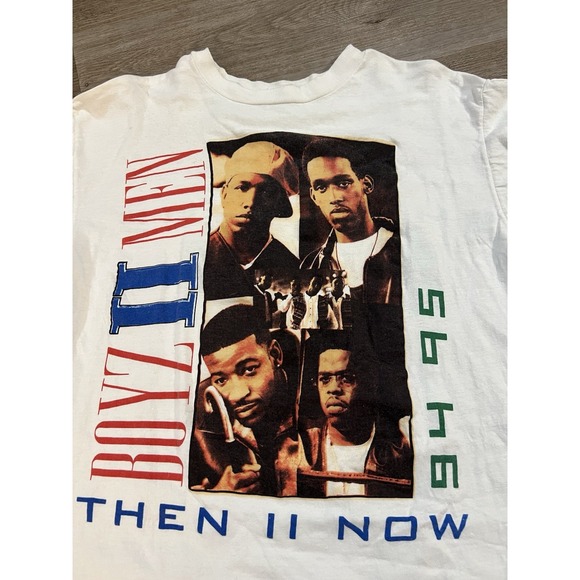 VTG Rare 1995‎ Boyz ll Men "Then ll Now" Tour Short Sleeve Shirt Size L - Picture 2 of 8